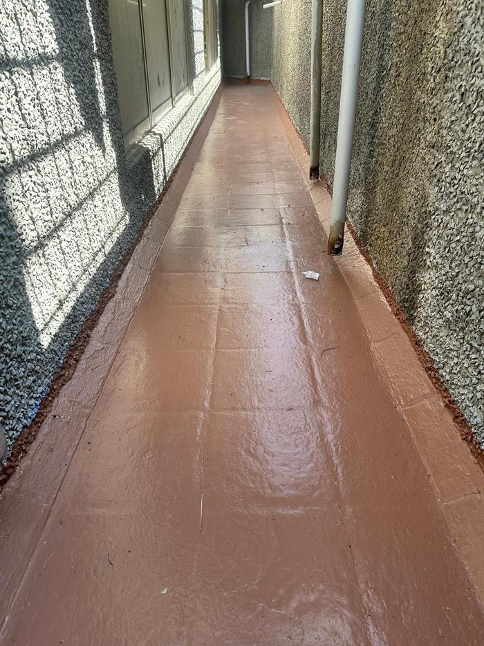 Pasillo impermeabilizado en la Rectoría de la Universidad de Guadalajara
